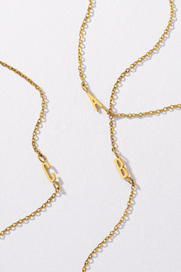 Gold Dipped Mini Initial Necklace