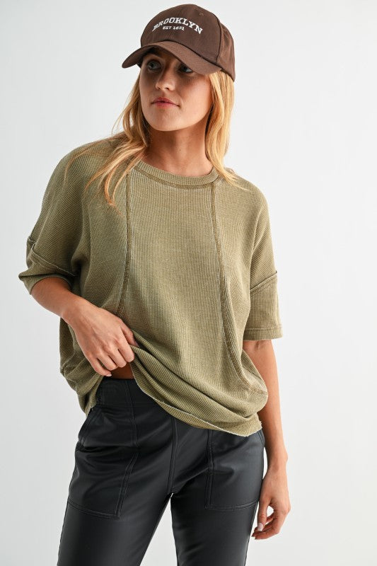Mineral Wash Waffle Top