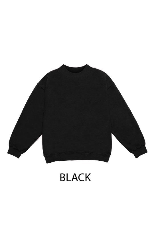 Basic Fleece Mockneck Sweatshirt