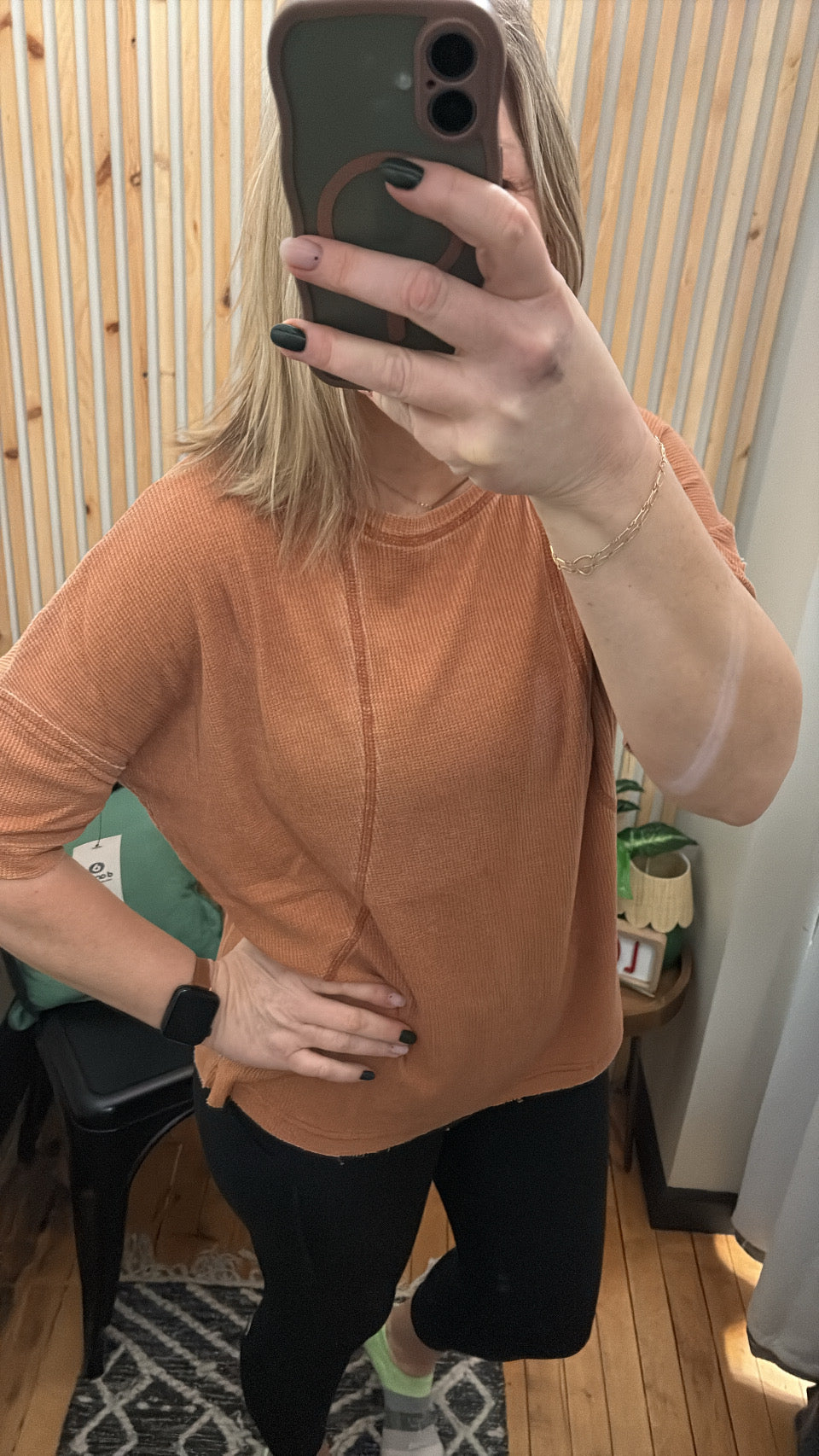Mineral Wash Waffle Top