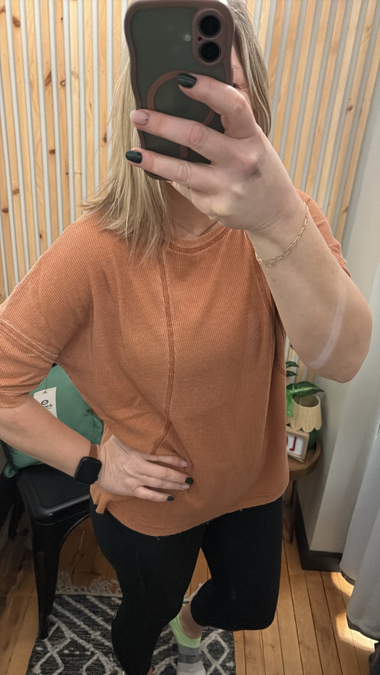 Mineral Wash Waffle Top