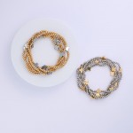 Metal Tone Beaded Bracelet Set