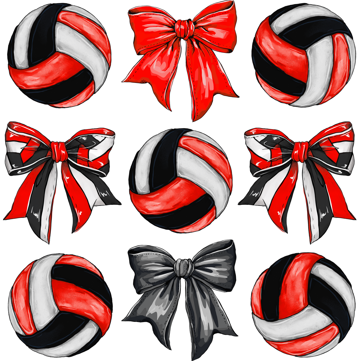 Coquette Volleyball Bow Tee