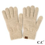 Solid Chenille Knit Smart Touch Gloves