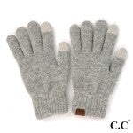 Solid Chenille Knit Smart Touch Gloves