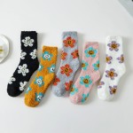 Smile Daisy Print Socks