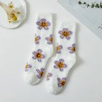 Smile Daisy Print Socks