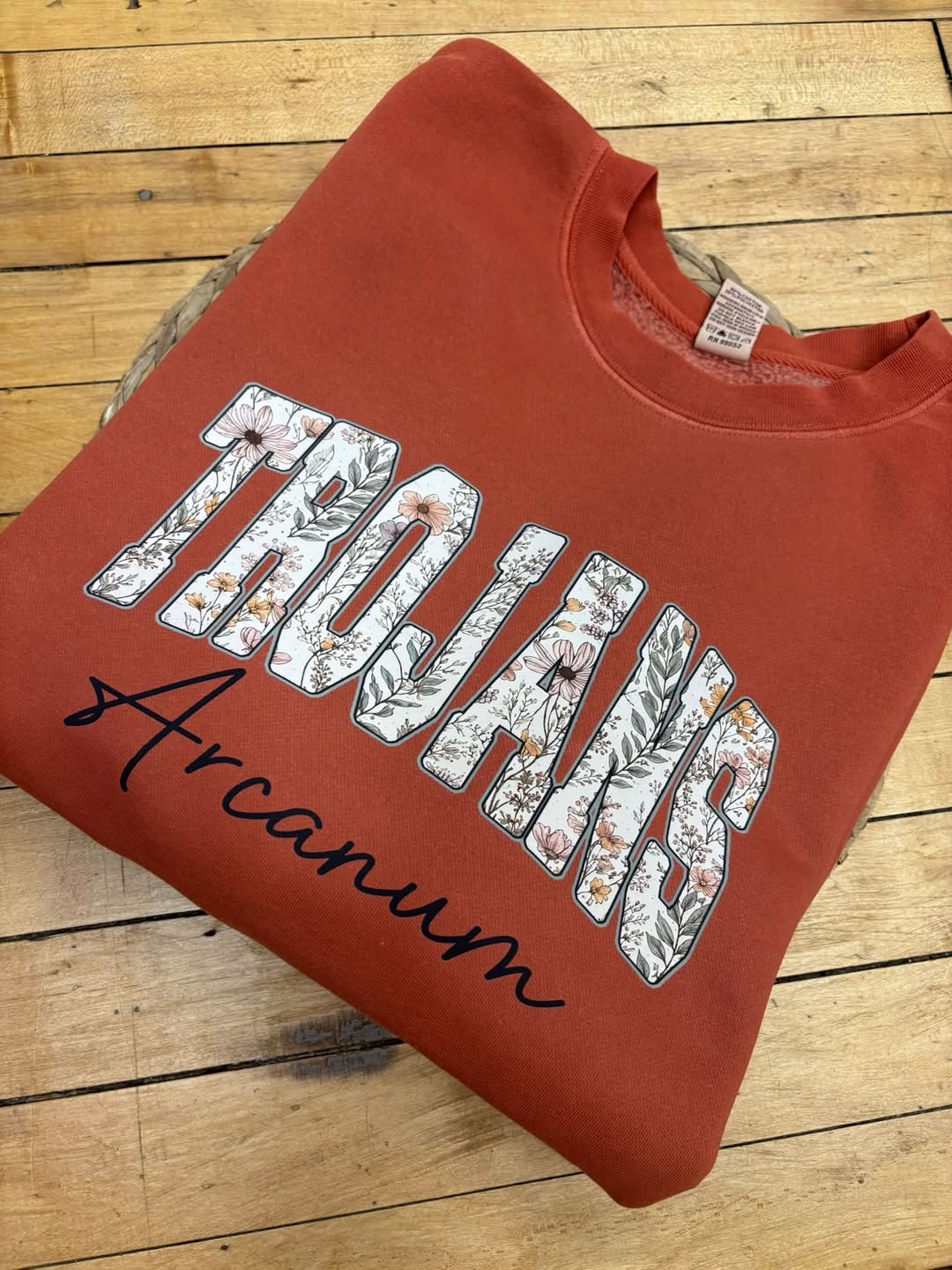 Arcanum Floral Pigment Amber Crew Sweatshirt