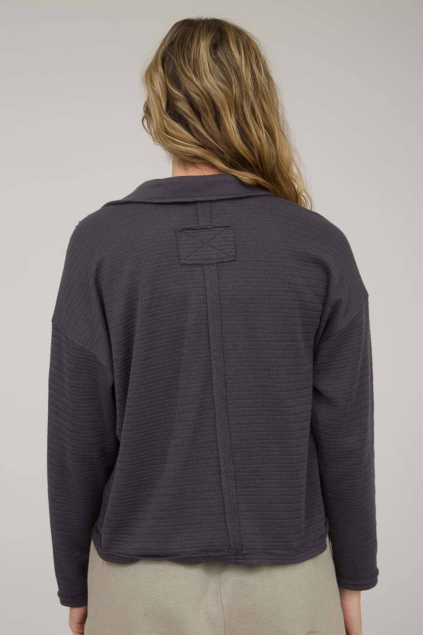 Exposed Seam Knit Polo