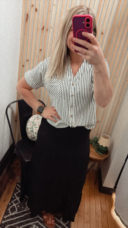 Smocked Maxi Skirt