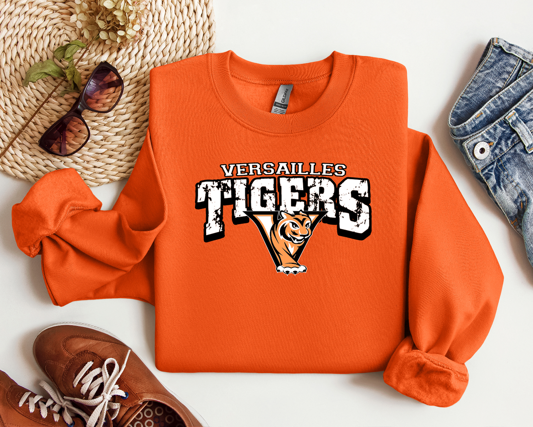 Versailles Tigers Distressed Orange Apparel