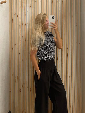 Smocked Wide Leg Pants