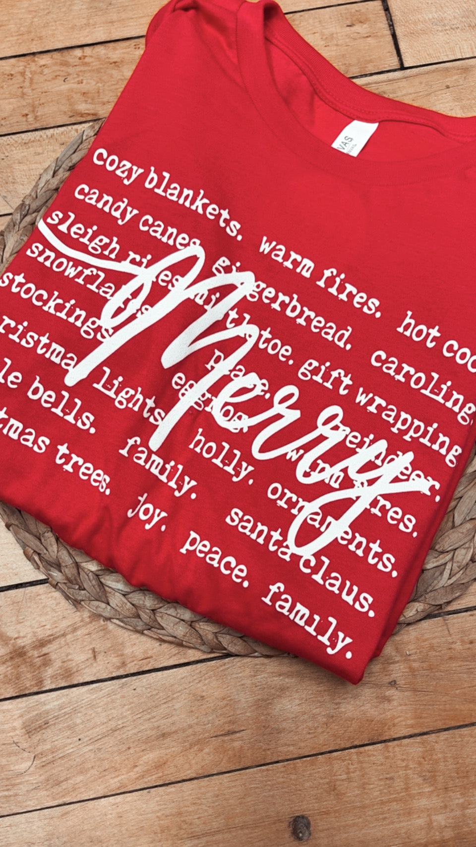 Merry Words Christmas Tee
