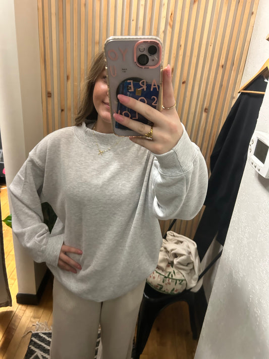Basic Fleece Mockneck Sweatshirt