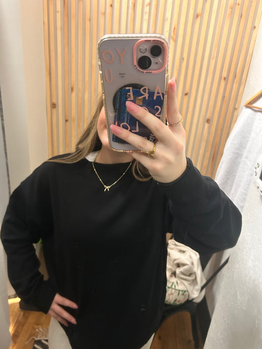 Basic Fleece Mockneck Sweatshirt