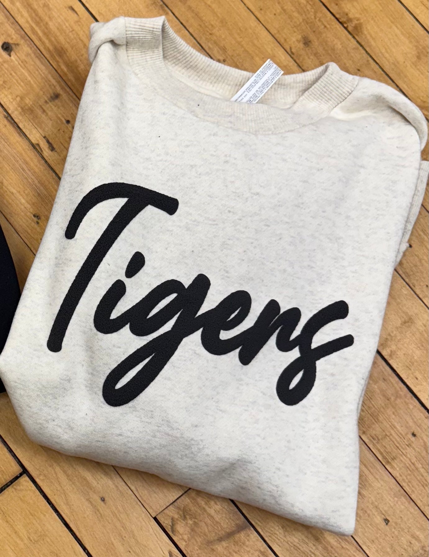 Heather Oatmeal Raw Edge Versailles Puff Sweatshirt