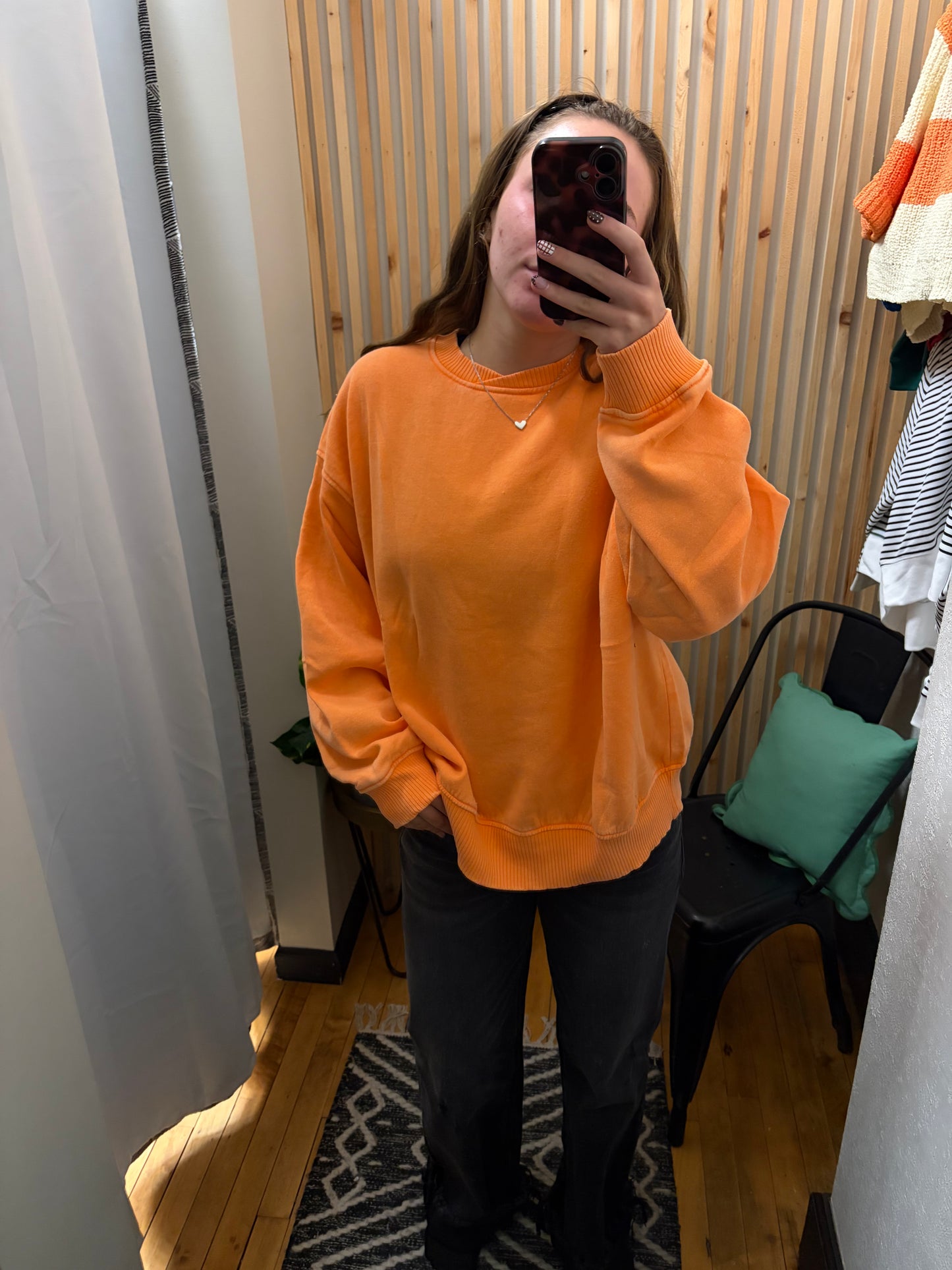 Acid Wash Oversized Pullover