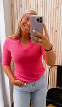 Pink V-Neck Top