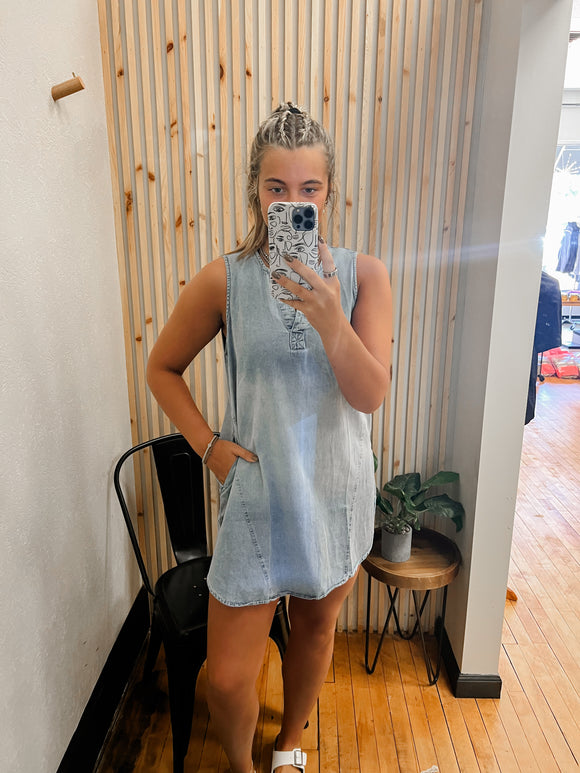 Light Wash Denim Dress