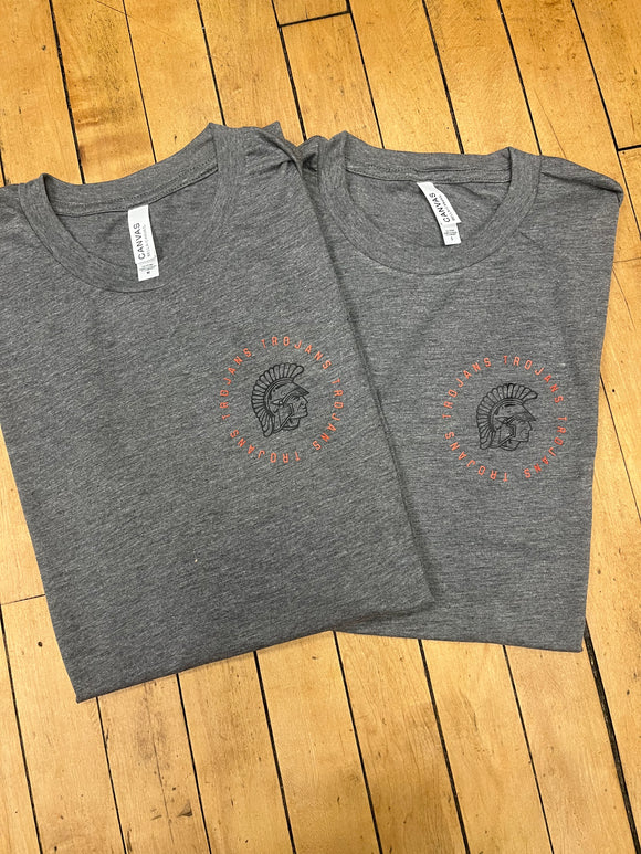 Circle Trojans Left Chest Tee