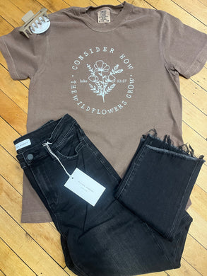 Consider the Wildflowers Espresso Tee