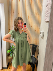 Mist Green Palm Dress