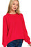 Front Seam Round Neck Sweater