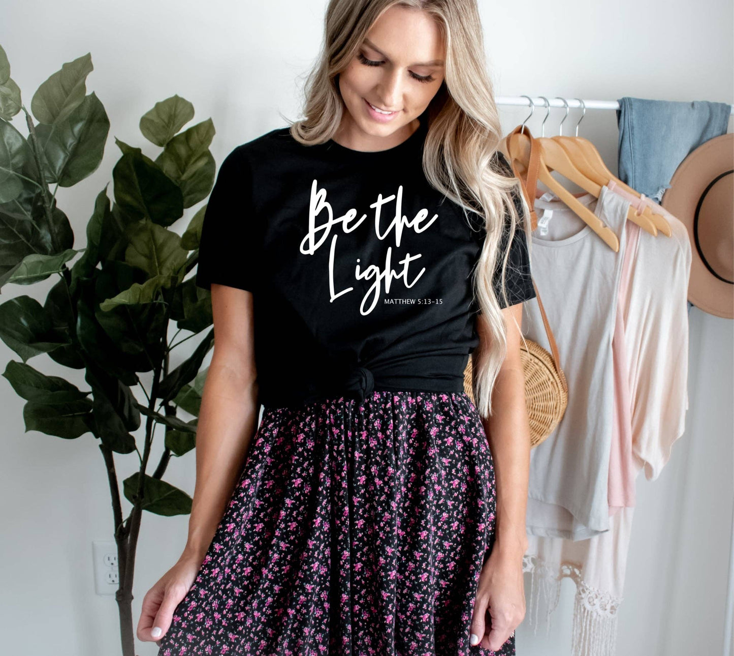 Be The Light Black Graphic Tee