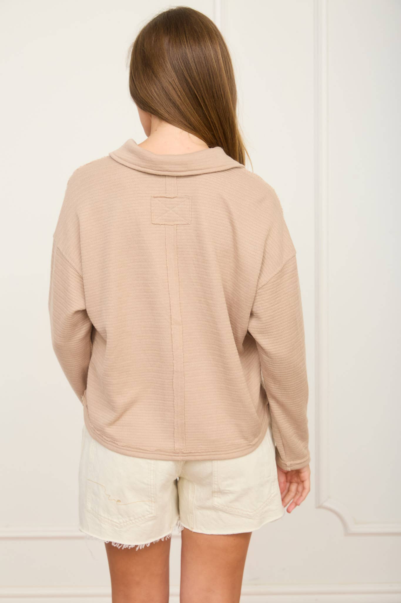Exposed Seam Knit Polo