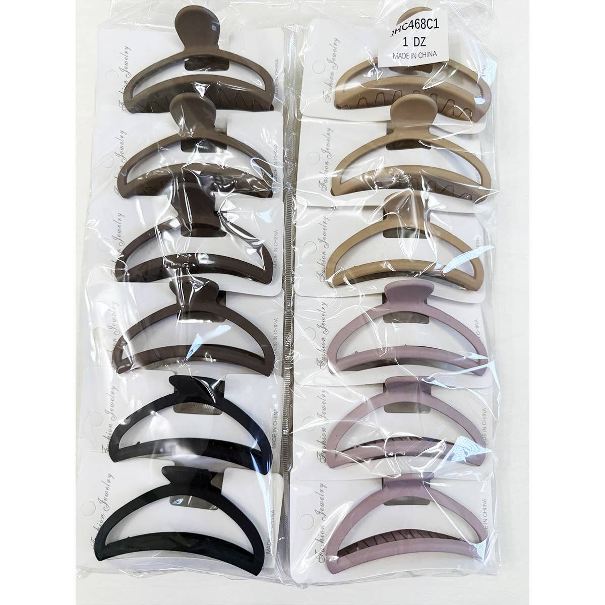 Minimalist Matte Half Moon Hair Claw Clips