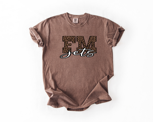 FM Jets Leopard Espresso Comfort Tee