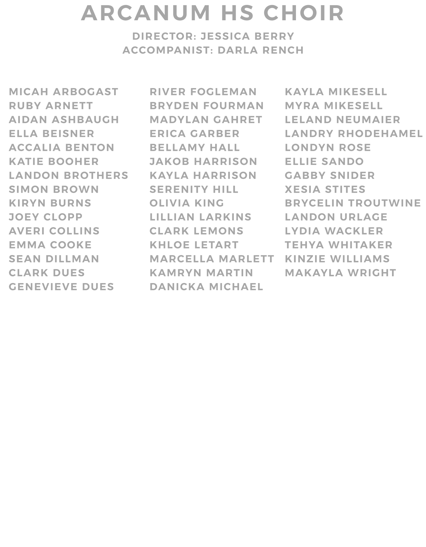 Arcanum Choir Shirt 2026