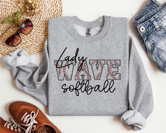 Lady Wave Softball Stitches Apparel