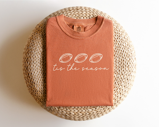 'Tis the Season Football Comfort Colors Tee