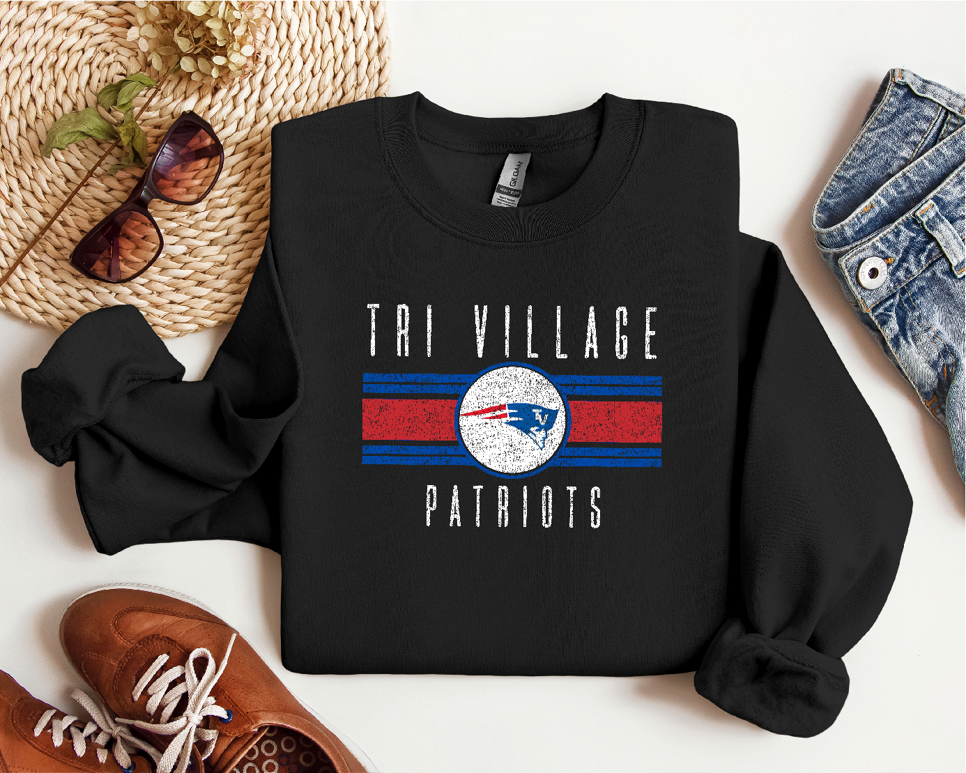 Tri Village Patriots Vintage Lines Apparel