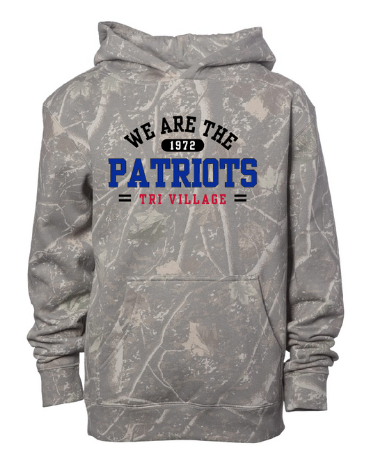 We are the Tri Village Patriots Camo Hoodie