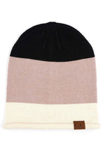 Color Block Slouchy Beanie