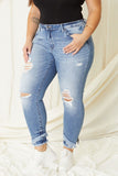 Plus Double Fray Ankle Skinny Jean