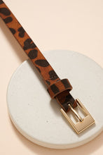 Leopard Print Leather Belt