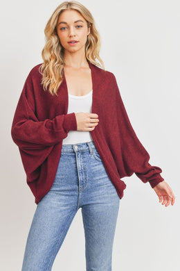 Brushed Intermingle Rib Cardi