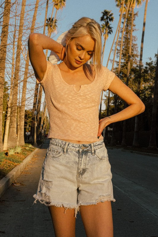 Roll up Mom Shorts