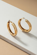 Puff Round Hoop Earrings