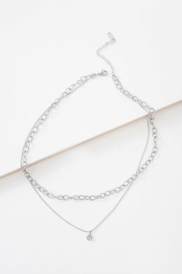 Silver Axel Layered Necklace