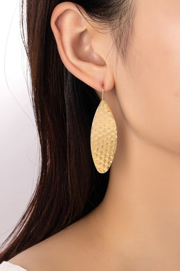 Hammered Oval Earrings