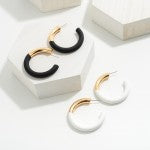 Rubber Coated Hoop Earrings