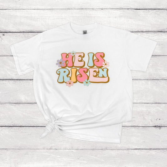 Retro He is Risen Tee