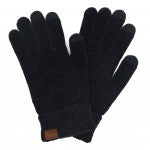 Solid Chenille Knit Smart Touch Gloves