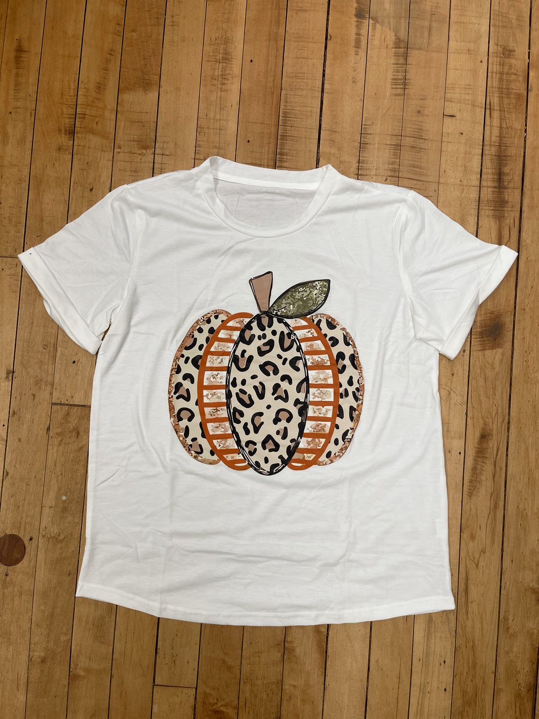 Leopard Print Pumpkin Graphic Tee