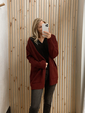 Mid Length Mossy Open Cardigan