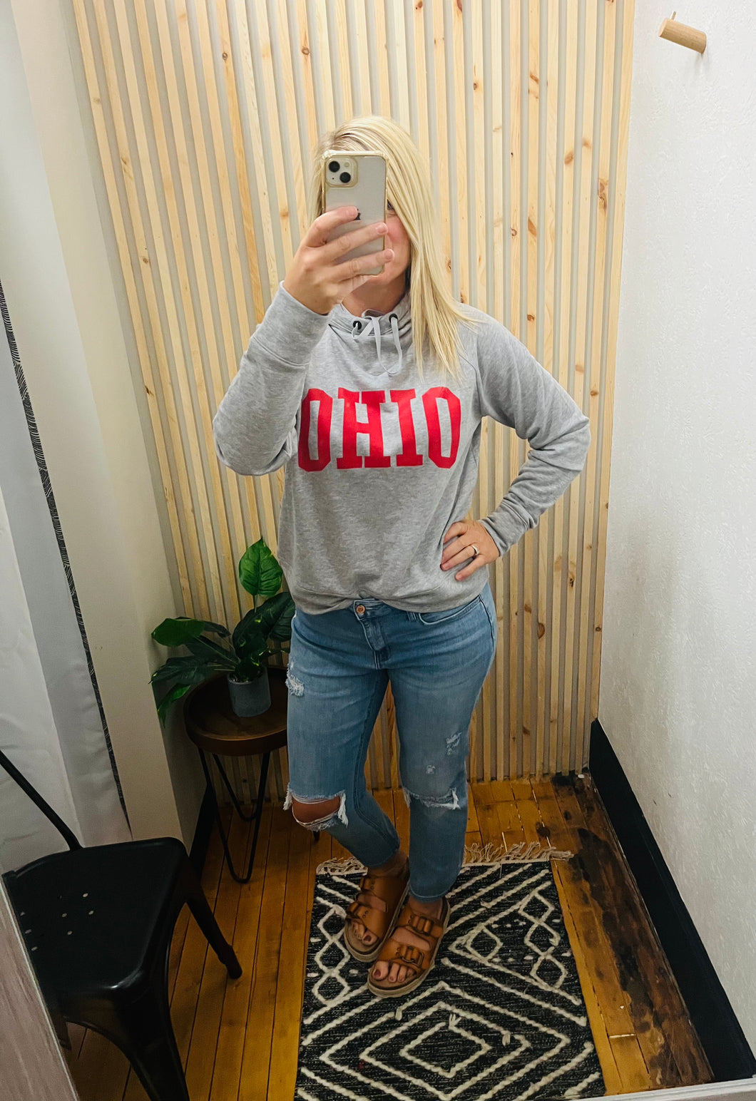 Collegiate Ohio Cowl Neck Hoodie